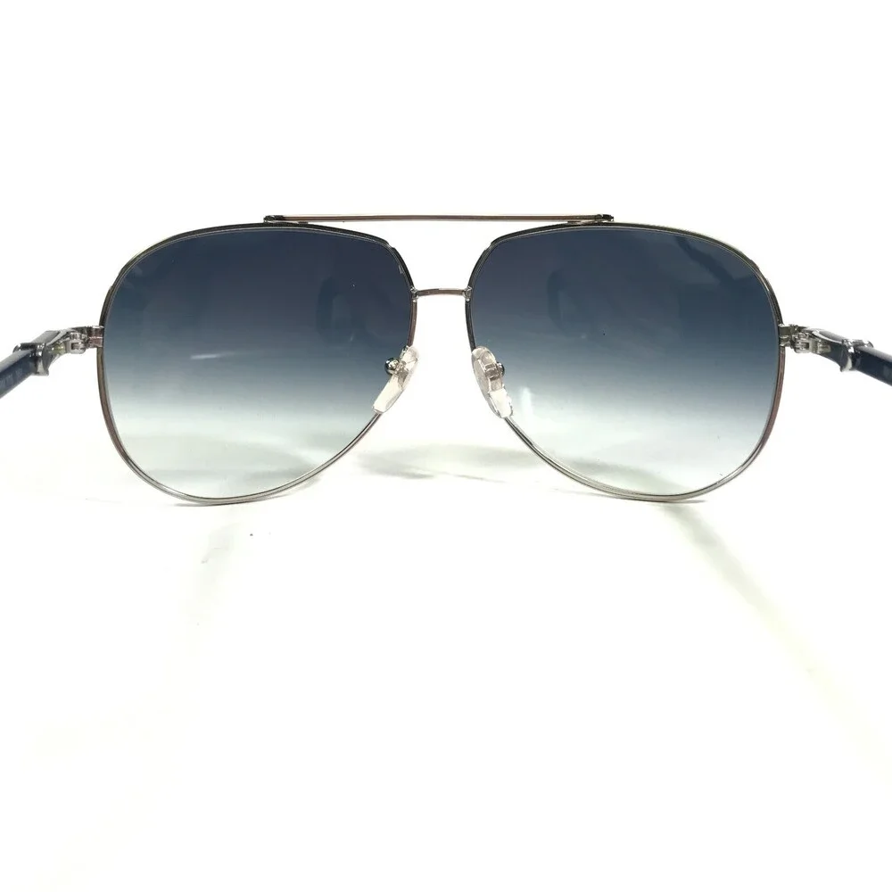 Robert Marc Sunglasses RM 776-364 Blue Silver Round Frames with Blue Lenses